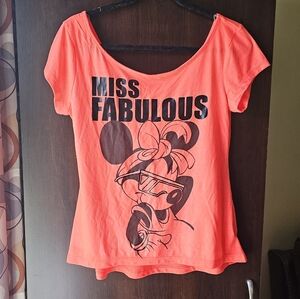 Disney Miss Fabulous Graphic Tee - Neon Pink